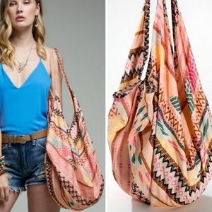 Bohemian Ethnic Ruggine Slouch Hobo Handbag nwt